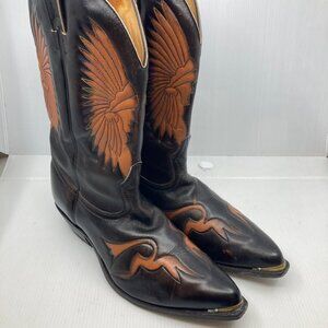BOULET Canada western cowboy dark brown mens boots sz 10 1/2 2E